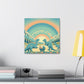 Pastel Prehistoric Paradise - Canvas