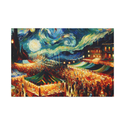 Vibrant Festival Revelry - Canvas