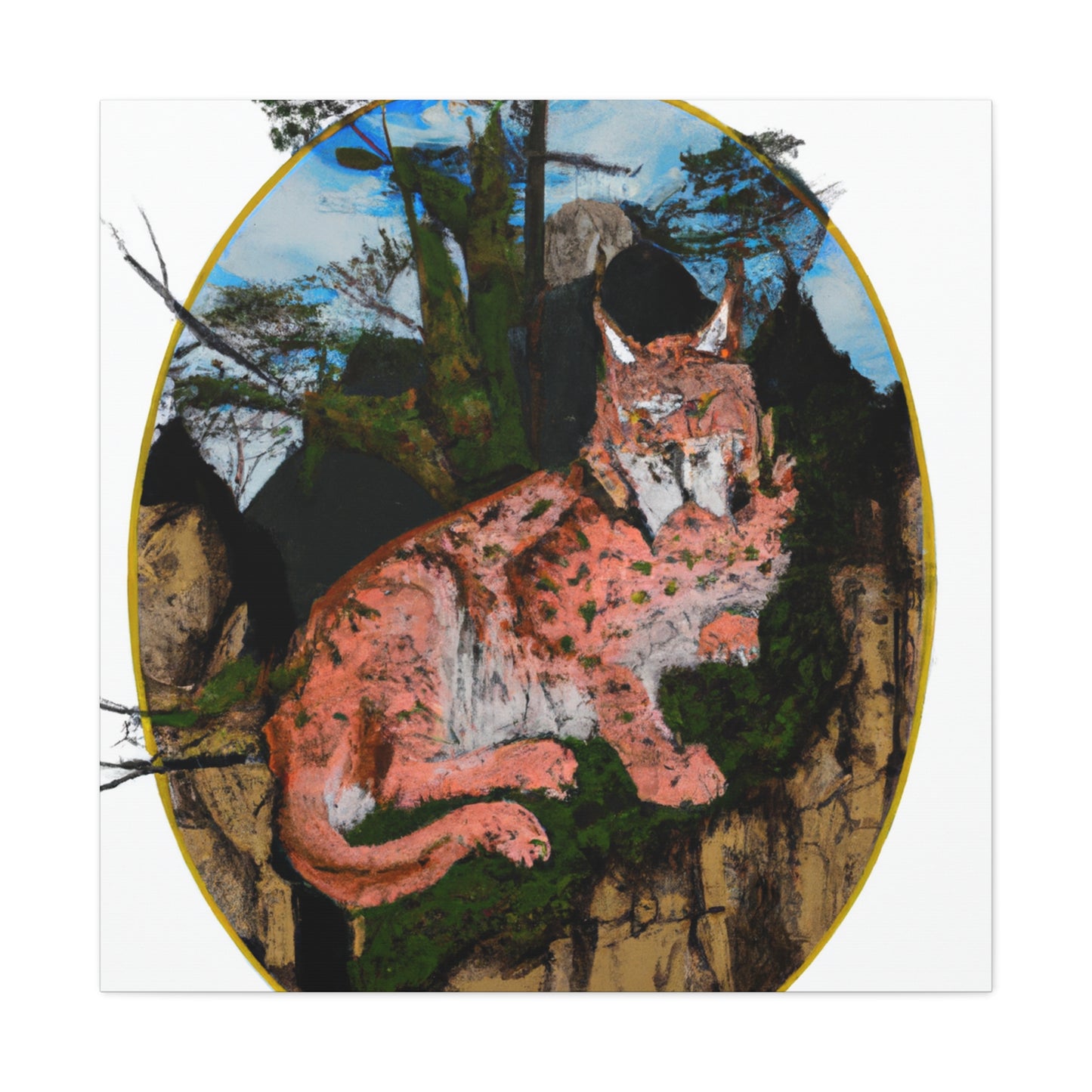 Lynx in Splendour seen - Canvas