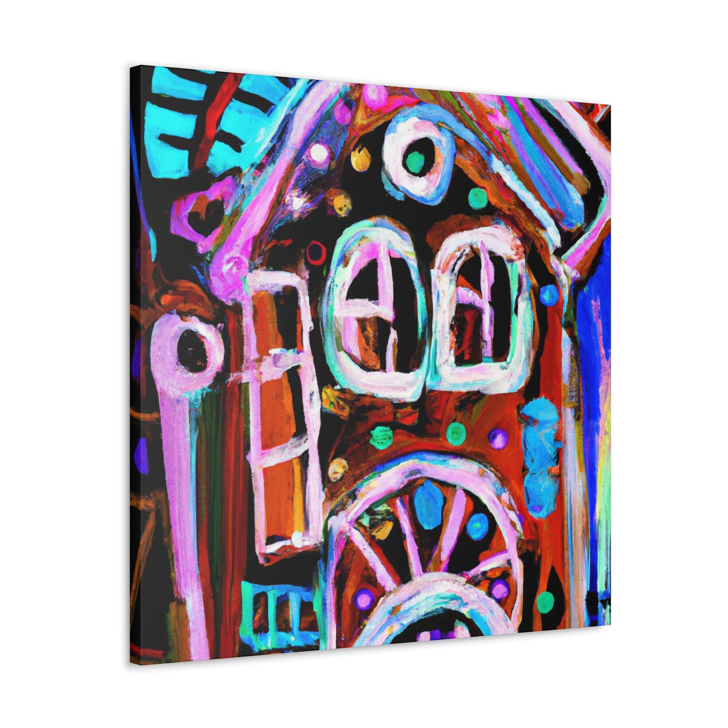 Gingerbread House Glows - Canvas