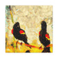 Red-Winged Songbird Reflection - Canvas