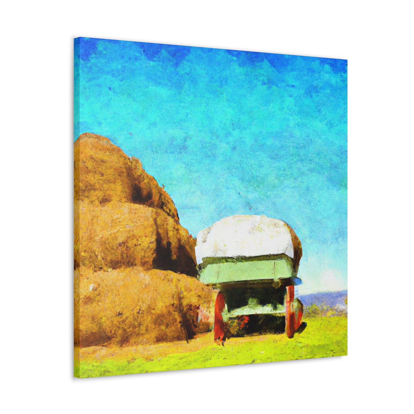 "Hay Wagon Reflections" - Canvas