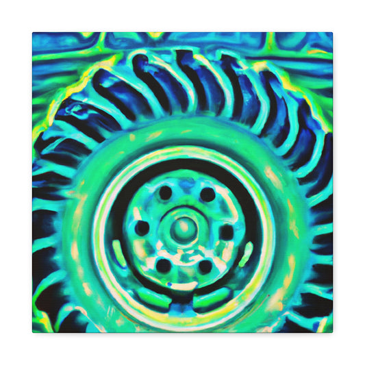 "Tractor Tire Splendor" - Canvas