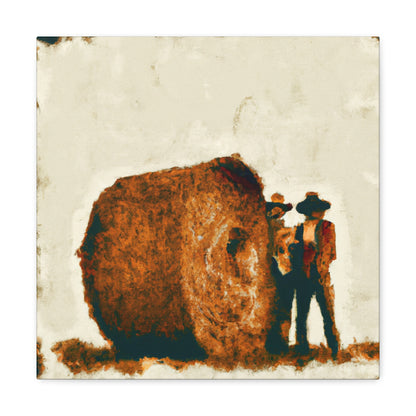 "Rural Harvest Hay Bales" - Canvas