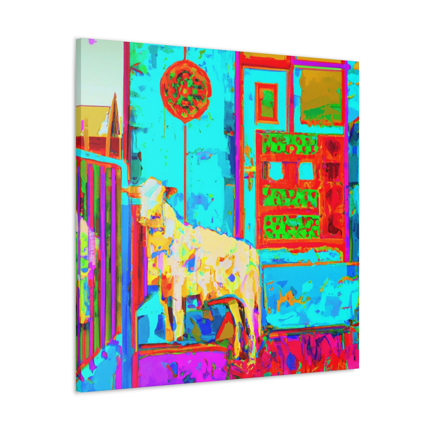 Sheep in Deco Style - Canvas