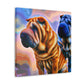 "Pensive Shar Pei Dream" - Canvas