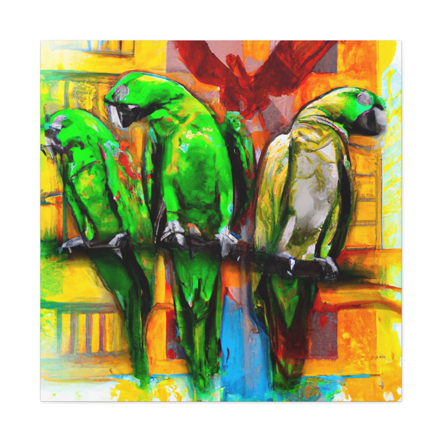 Parrots in Senegal - Canvas