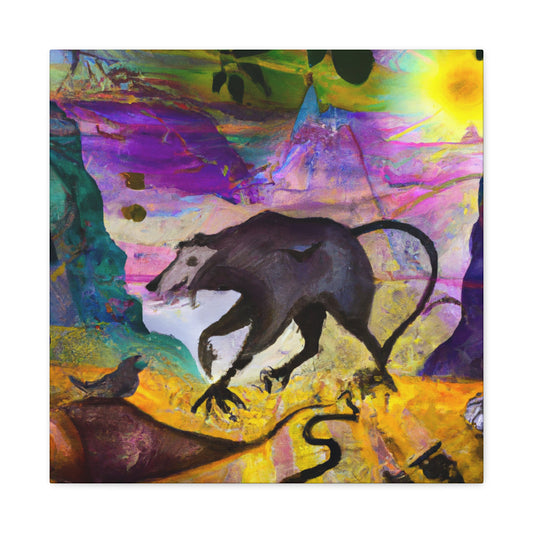 Opossum Expressionism Dream - Canvas