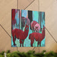 Alpaca Dreamscape Painting - Canvas