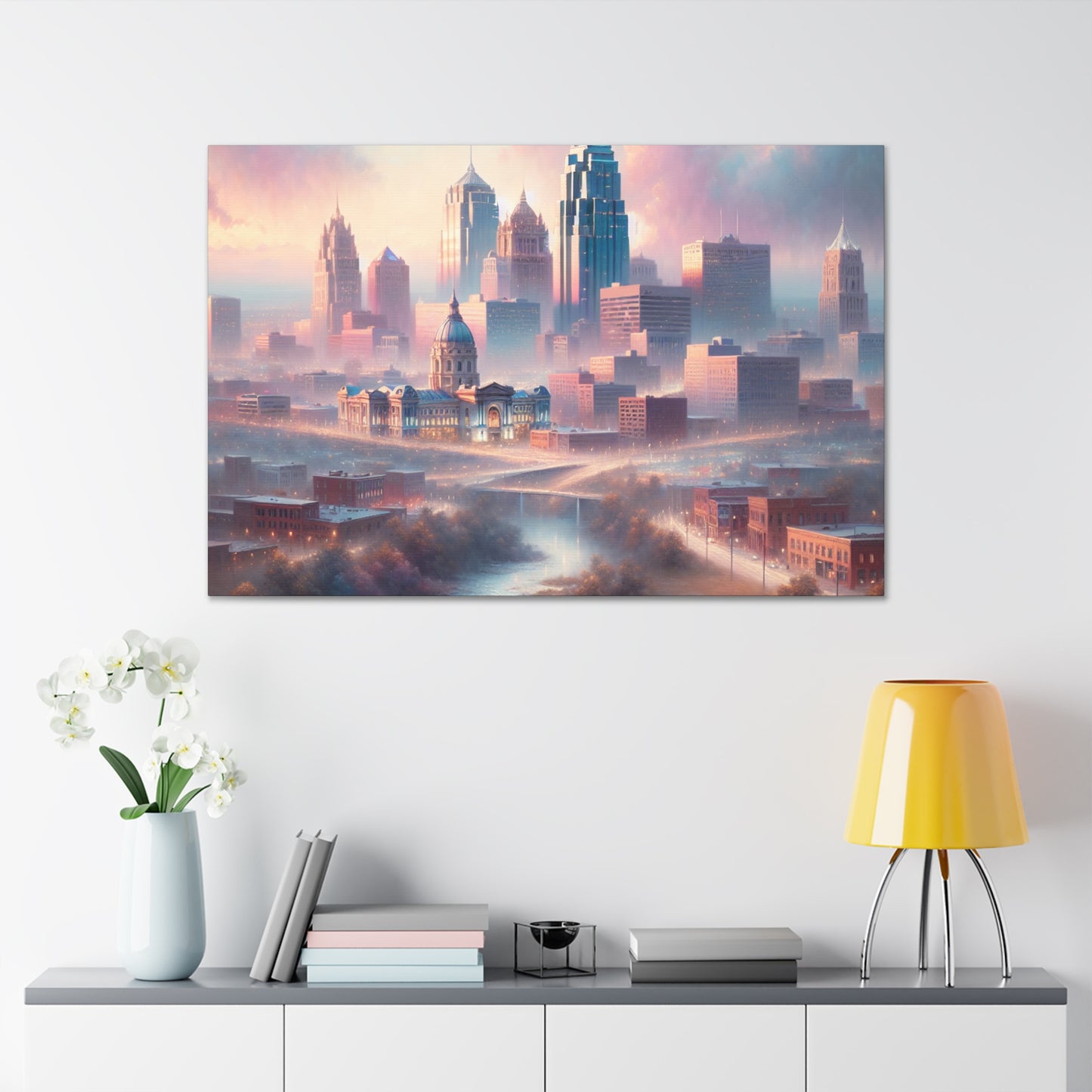 "Cityscape Kaleidoscope Dreams" - Canvas