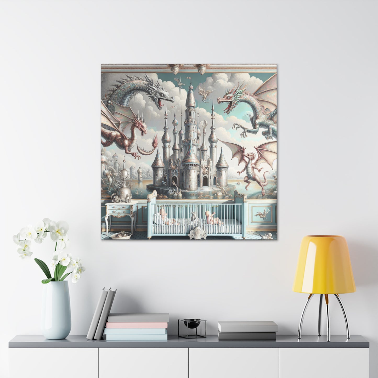 Whimsical Dragon's Fairytale - Canvas