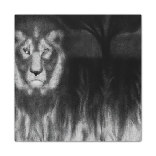 Roaring Majesty of Lion - Canvas