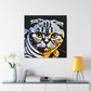 "Feline Art Deco Purr" - Canvas