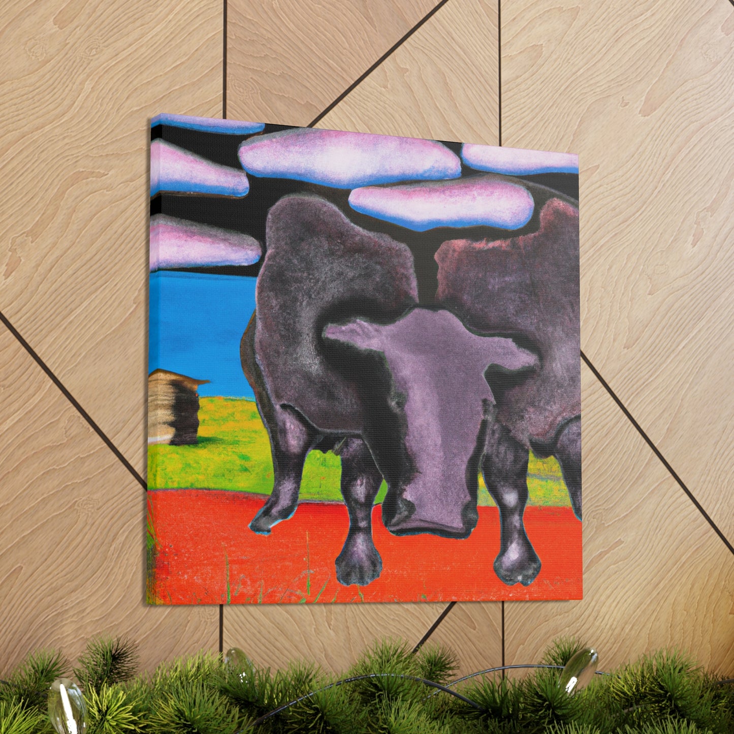 "Black Angus Dreamscape". - Canvas