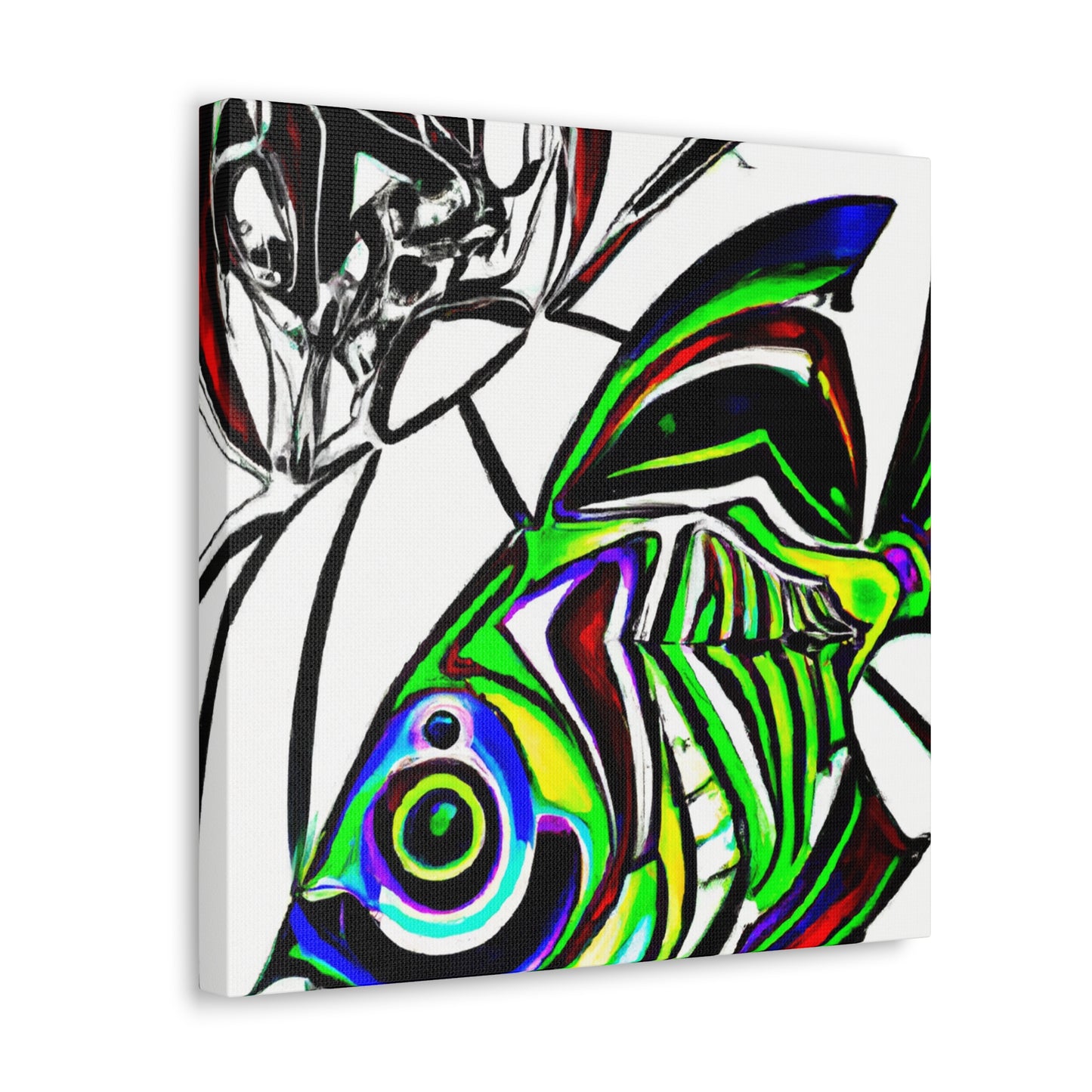 "Rainbow Fish in Deco" - Canvas