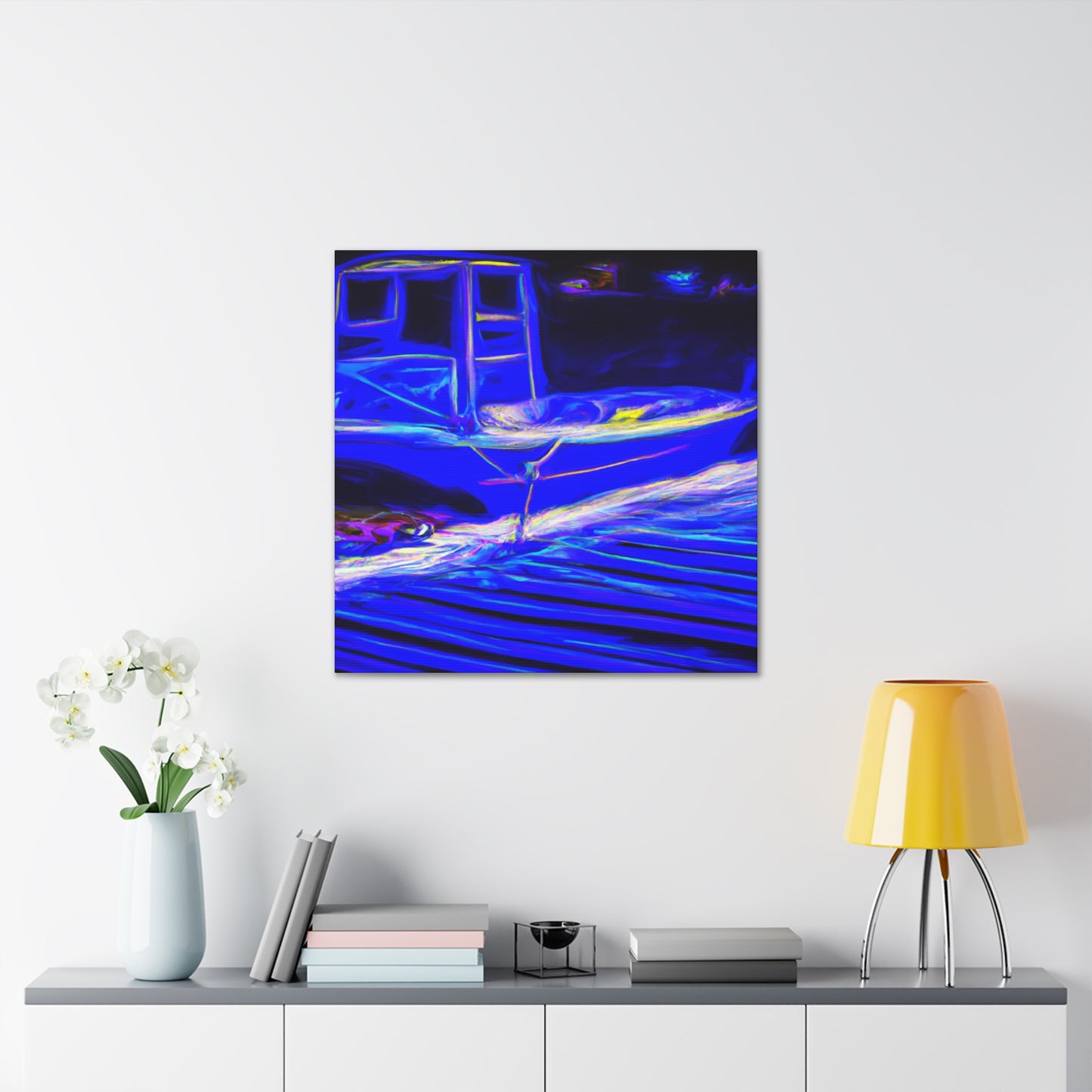 "The Graceful Pontoon Boat" - Canvas