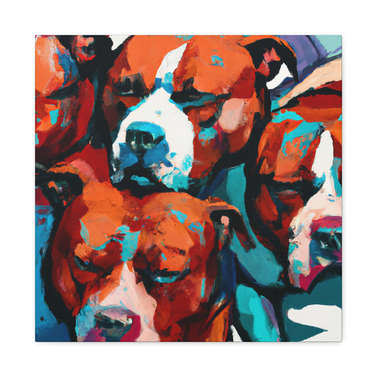 "Pitbull in Reflection" - Canvas