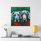 "Weimaraner in Moonlight" - Canvas