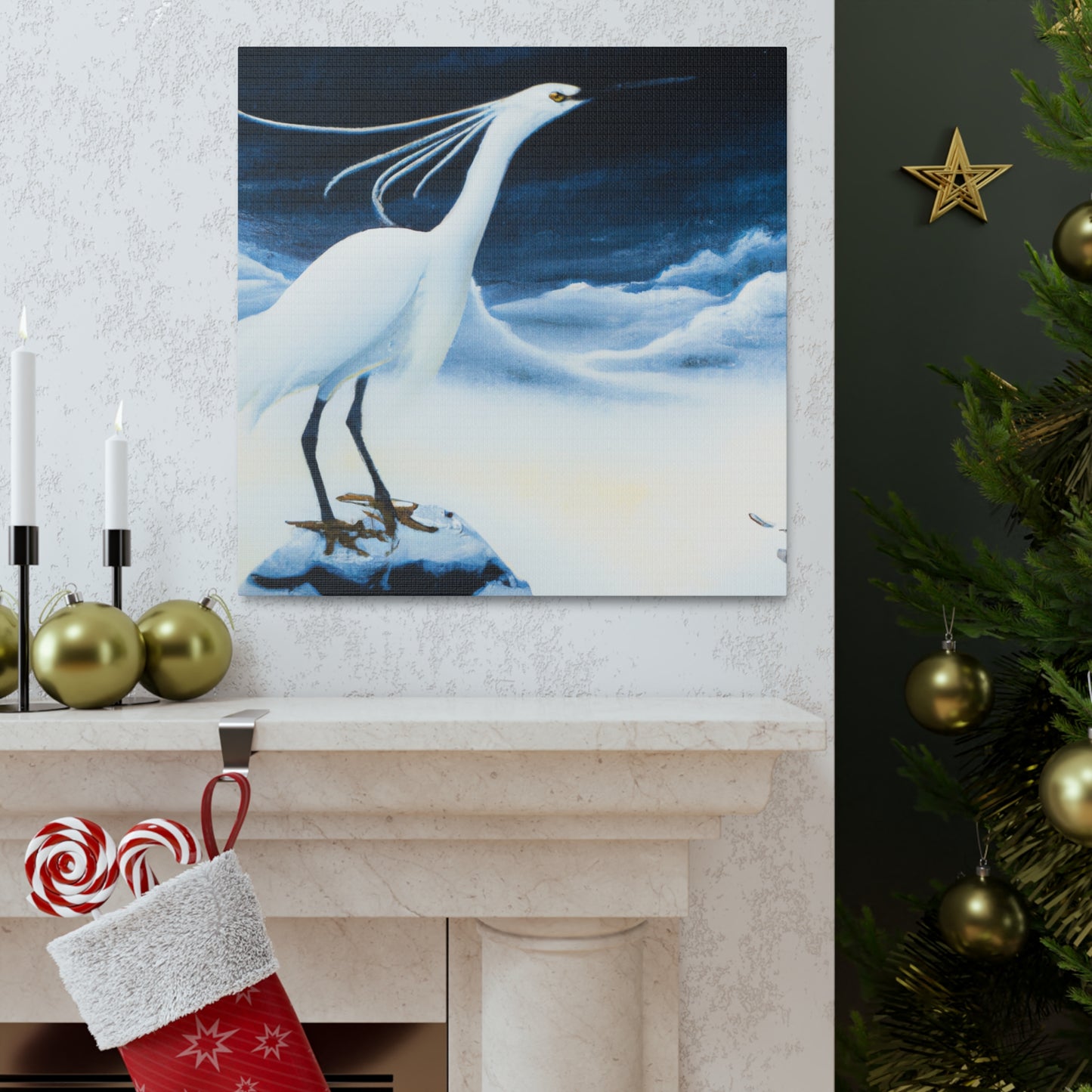 Snowy Egret Splendor - Canvas