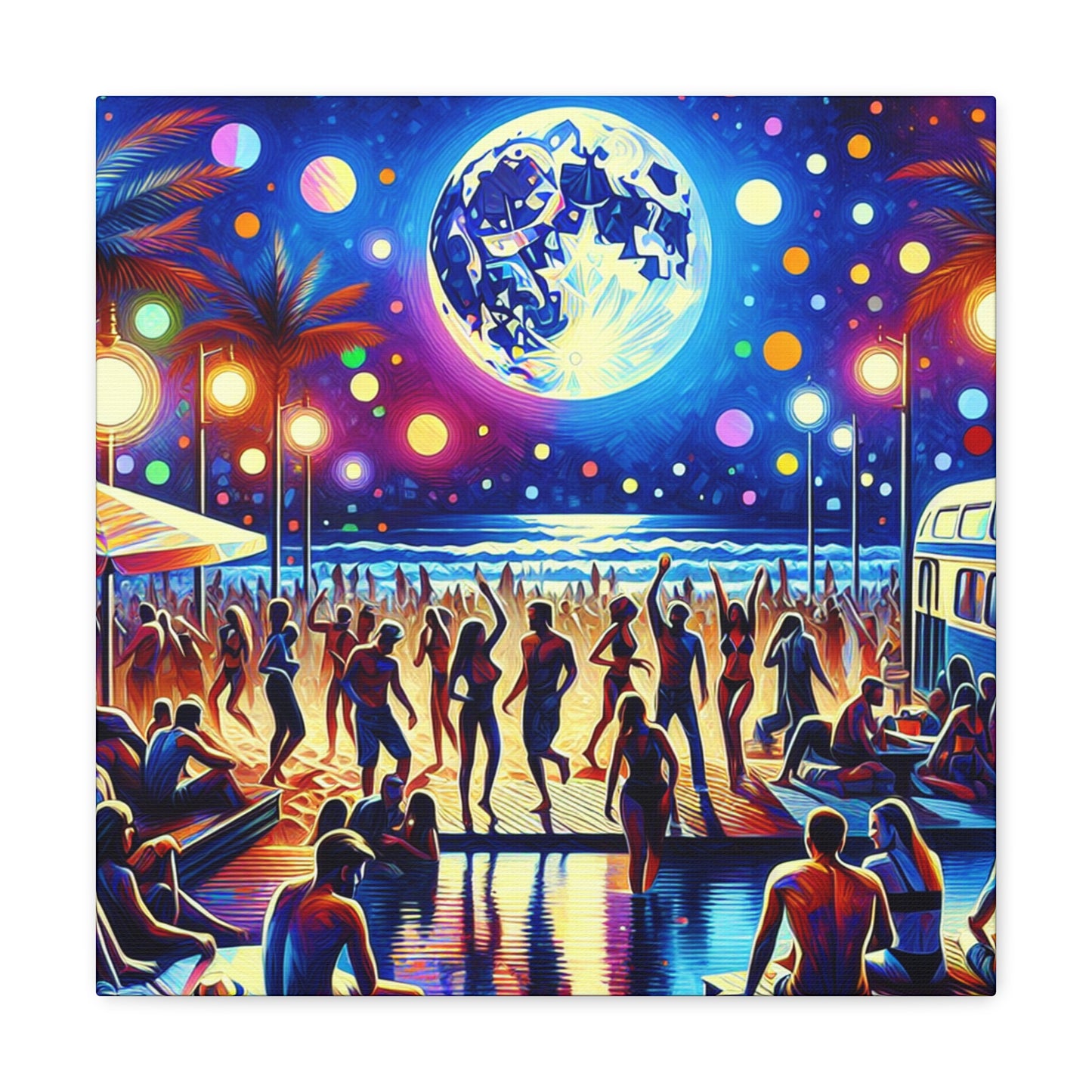 Lunar Celebration on Shore - Canvas