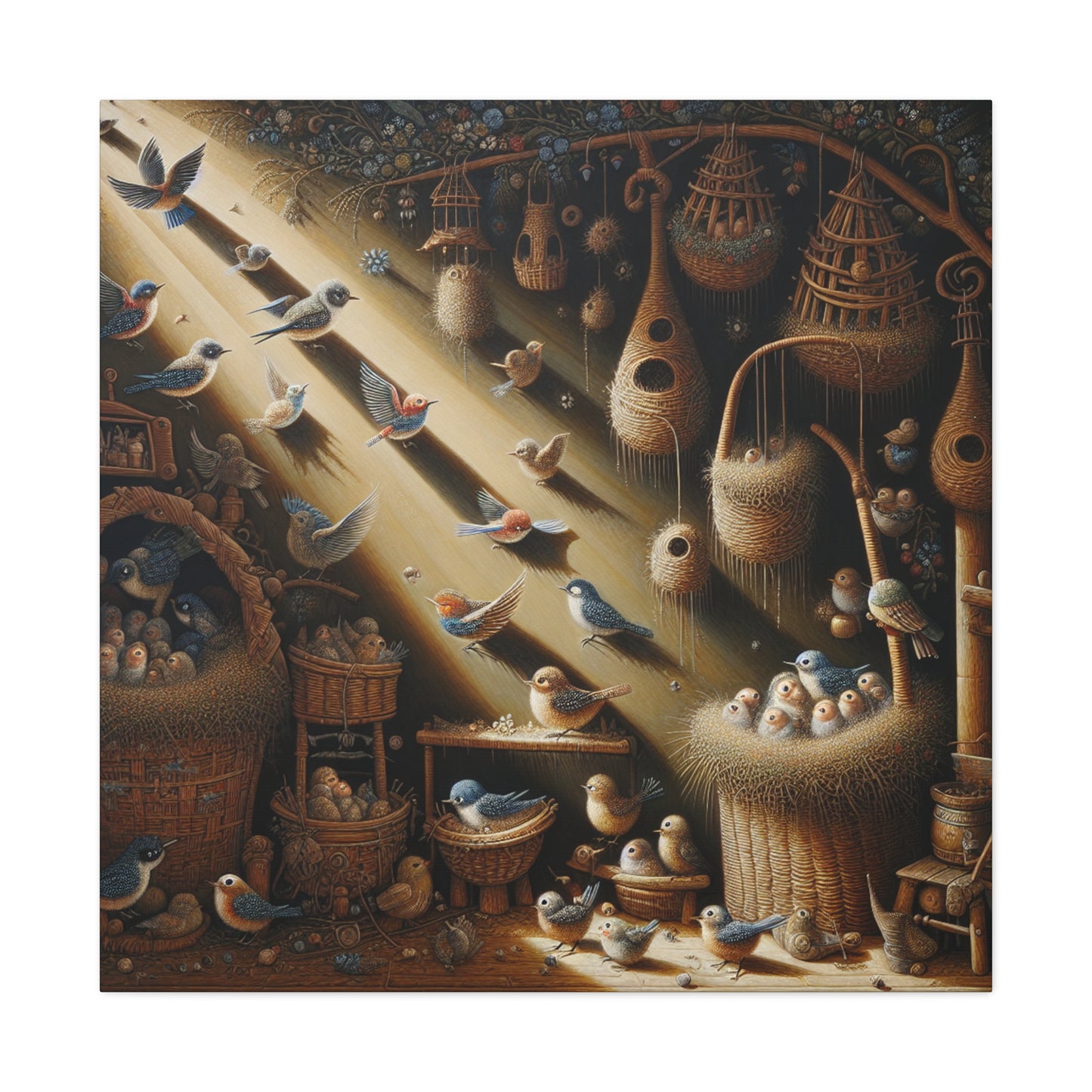 Charming Avian Abodes - Canvas