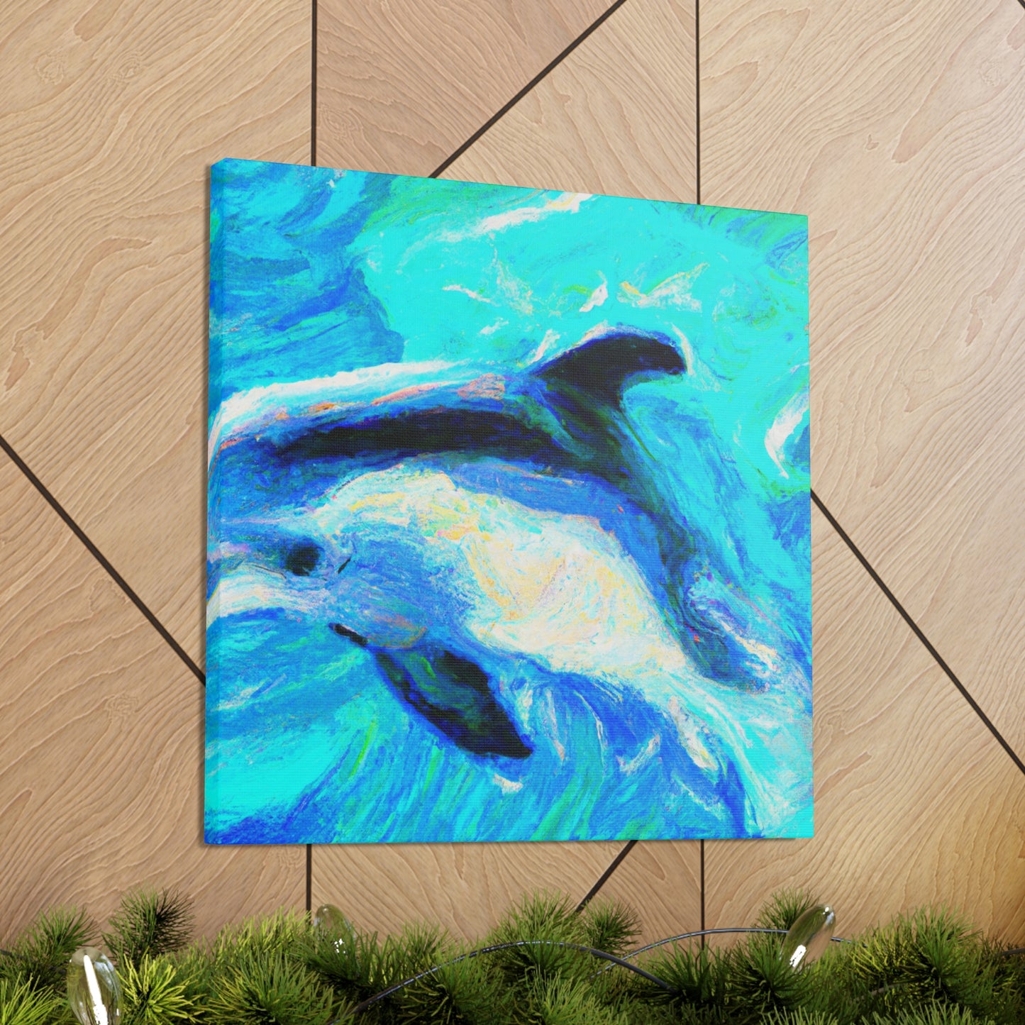 Dolphins at Playtime - Canvas