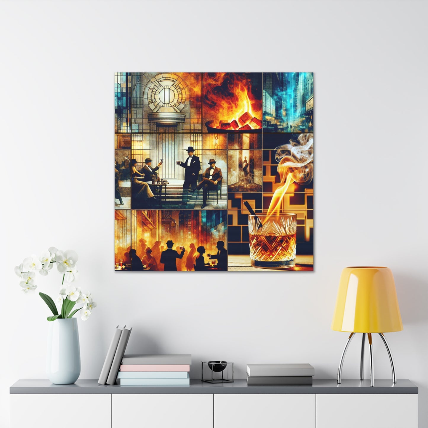 Gilded Prohibition Revelry - Canvas