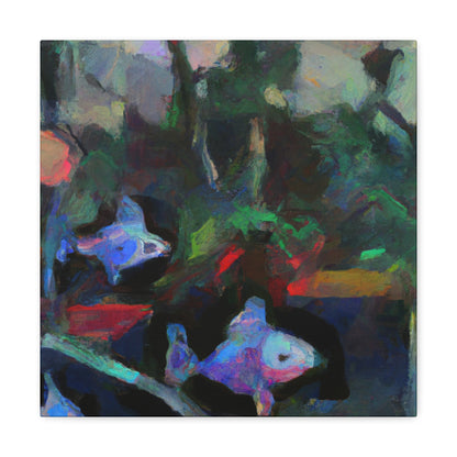 "Neon Tetra Glistening" - Canvas