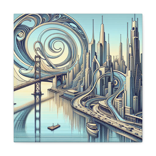 Golden City Whispers - Canvas