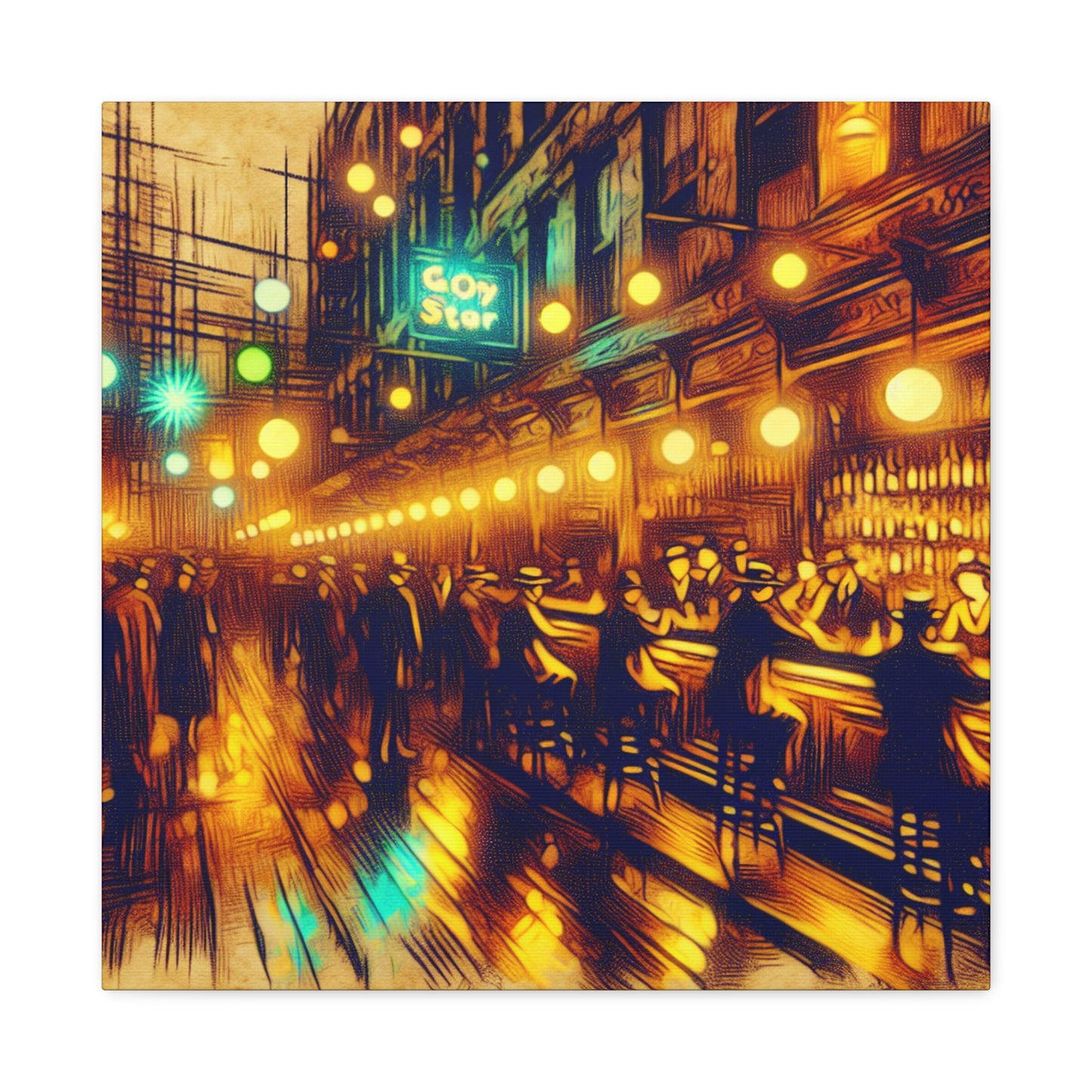 Prohibition's Hidden Revelry - Canvas