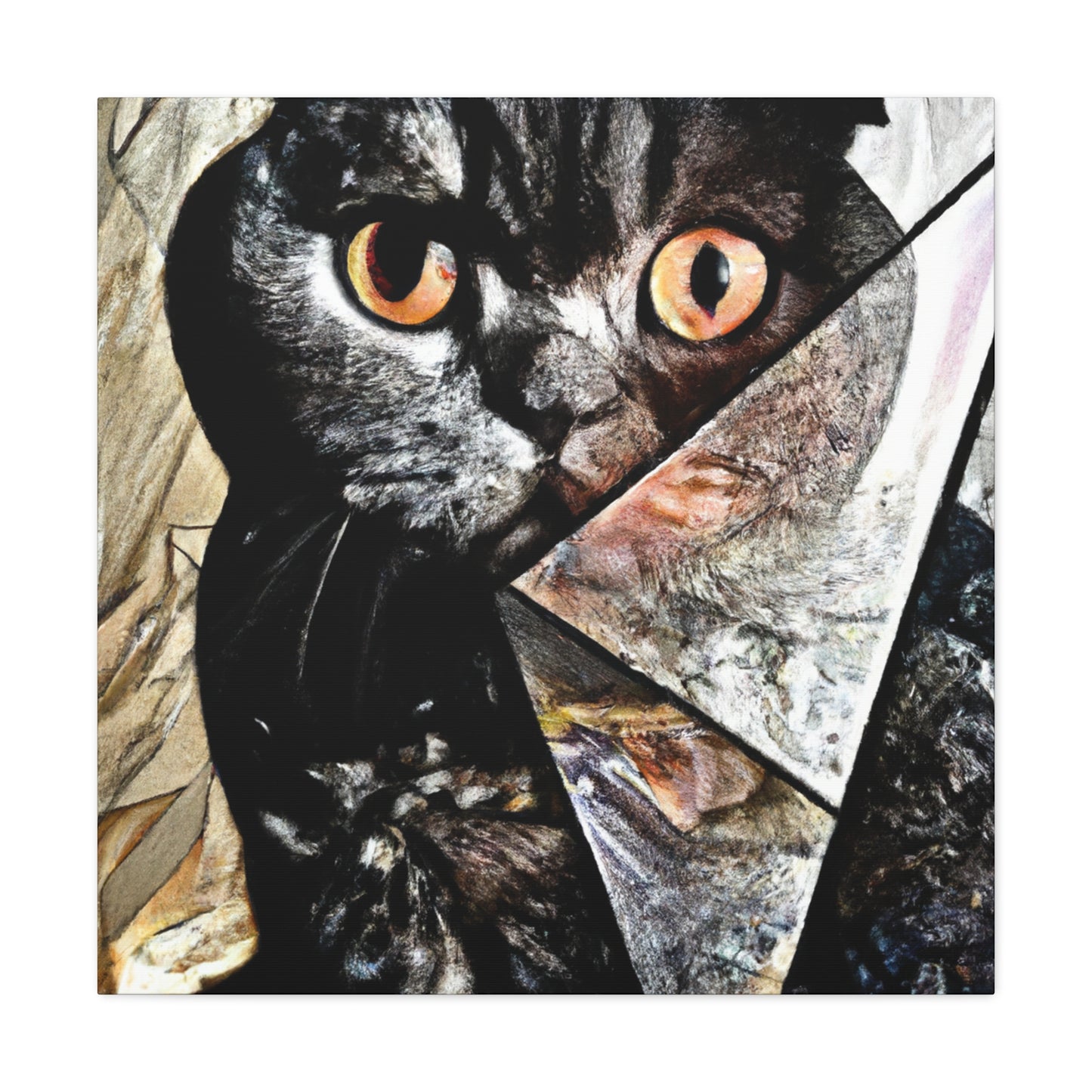 Folded Cat Dreamscape - Canvas