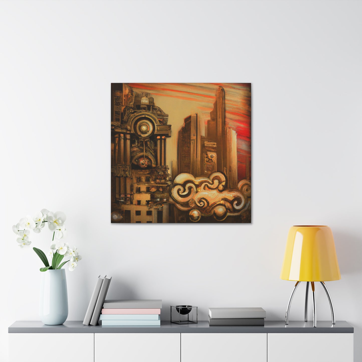 "Steampunk Art Deco Dream" - Canvas