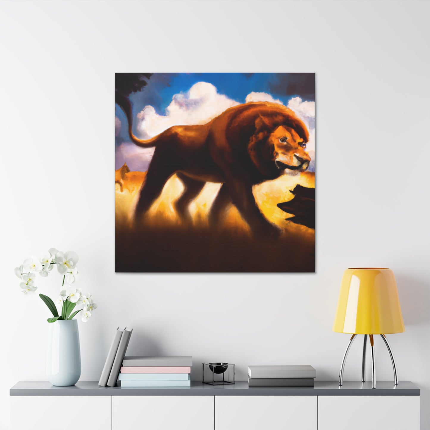 "Lion in Dreamscape" - Canvas