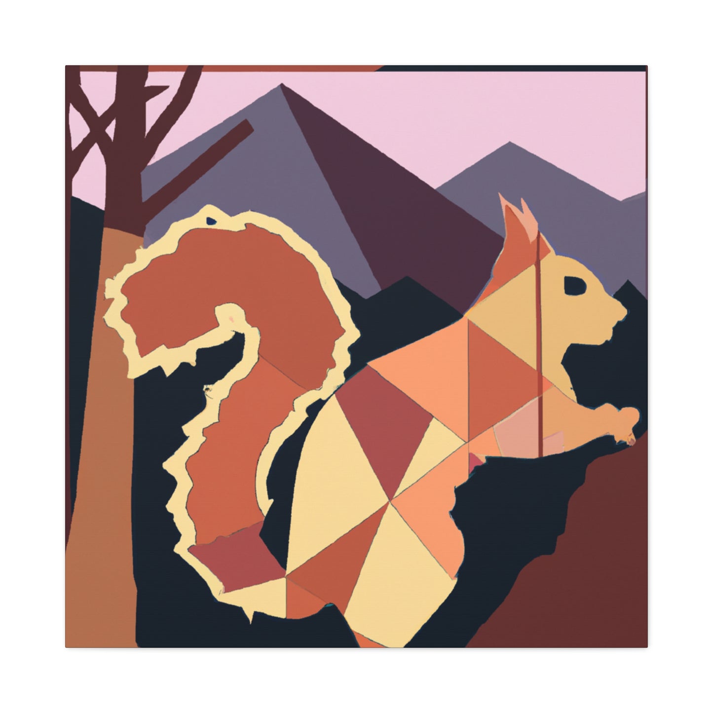 Squirrel in Deco Style - Canvas