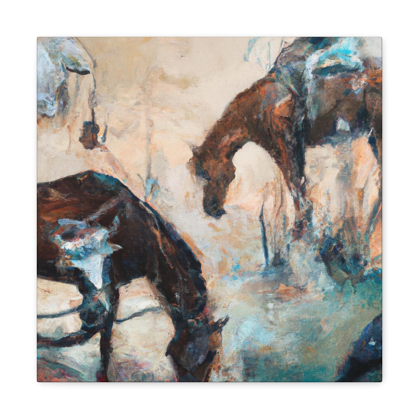 "Horses in Repose" - Canvas