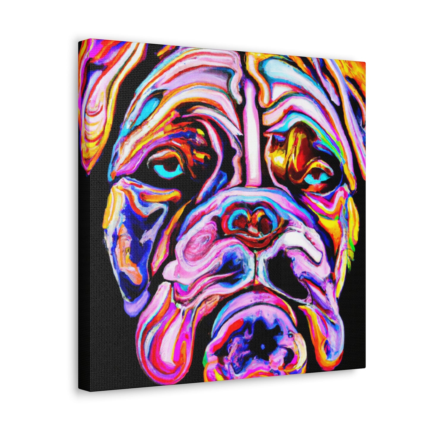 "Sleeping American Bulldog" - Canvas