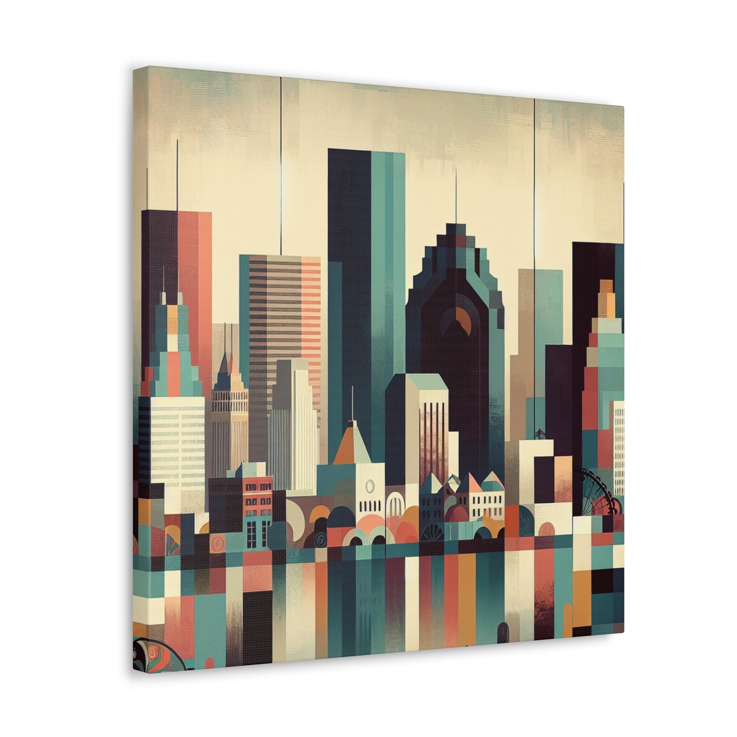 Urban Reflections Unveiled - Canvas