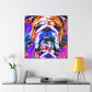 "English Bulldog Portrait" - Canvas