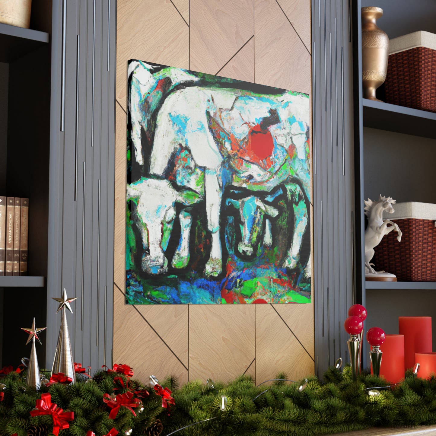 Cow's Abstract Tapestry - Canvas