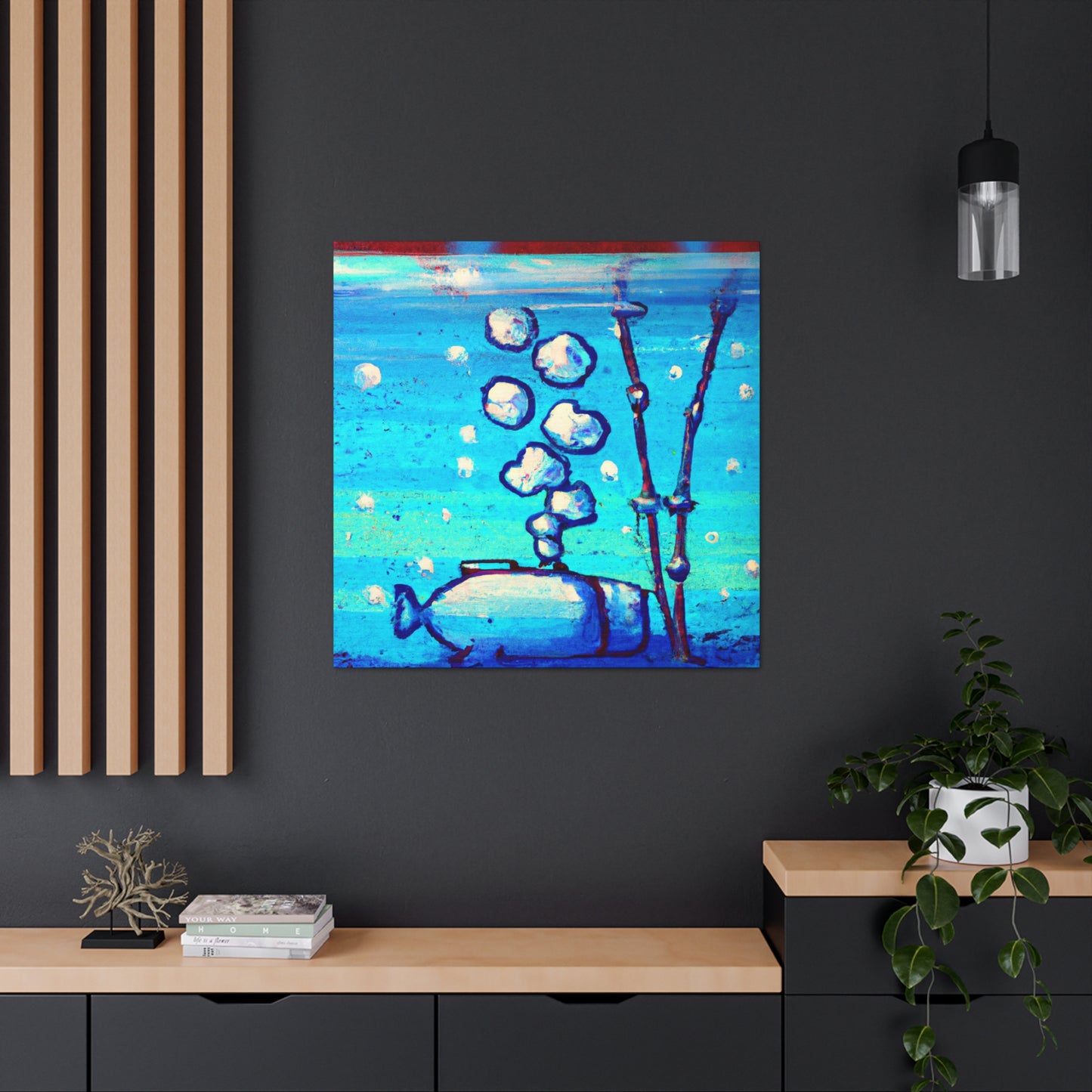 Reef in Ocean Blues - Canvas