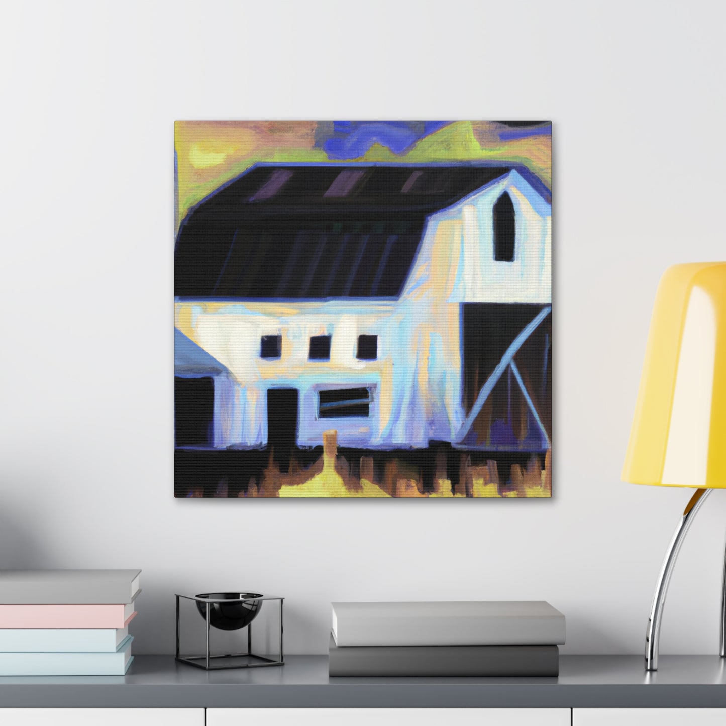 "Barn by Moonlight: 1940" - Canvas