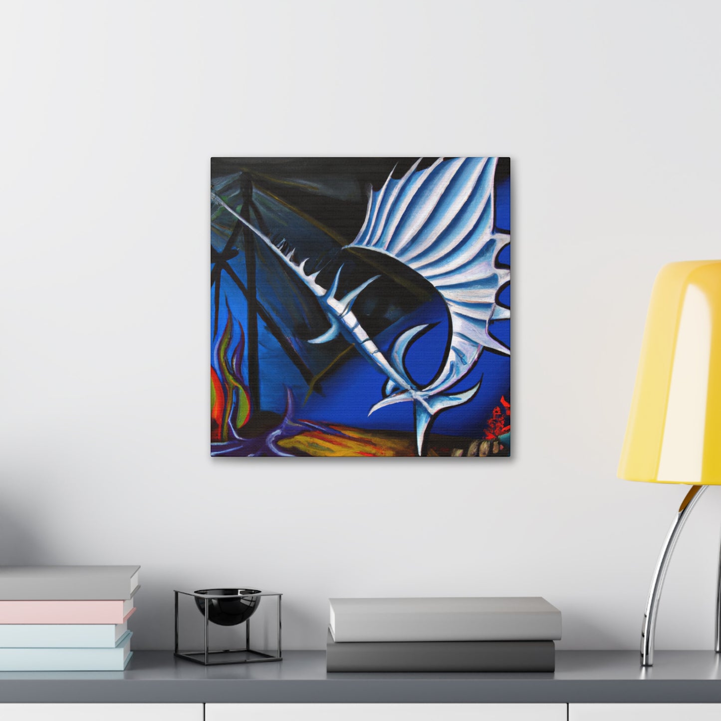 "Sailfish at Sunset" - Canvas