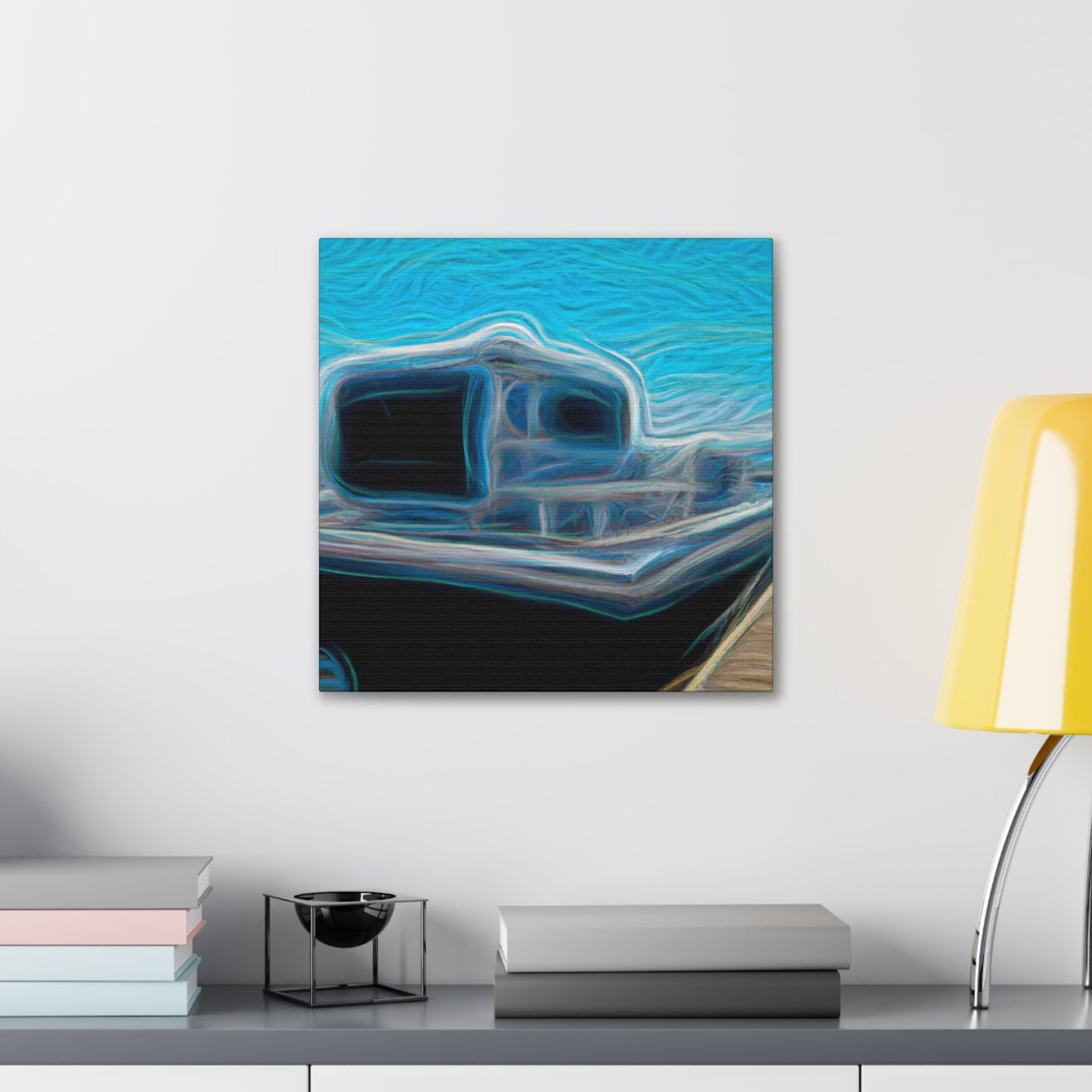 "Pontoon Boat Dreamscape" - Canvas