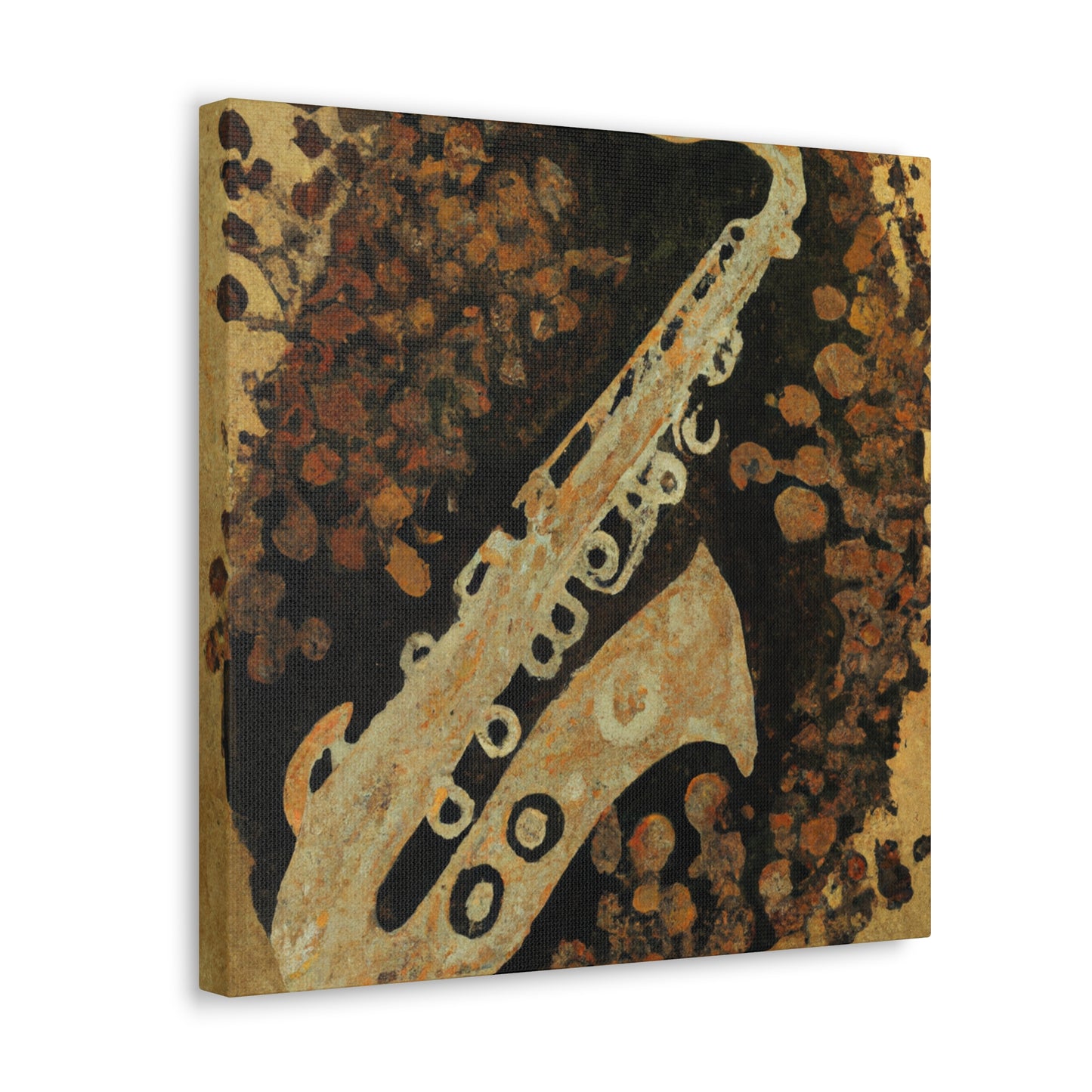 Saxophone in Moonlight. - Canvas