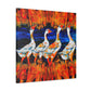 Geese in Flight Sky - Canvas