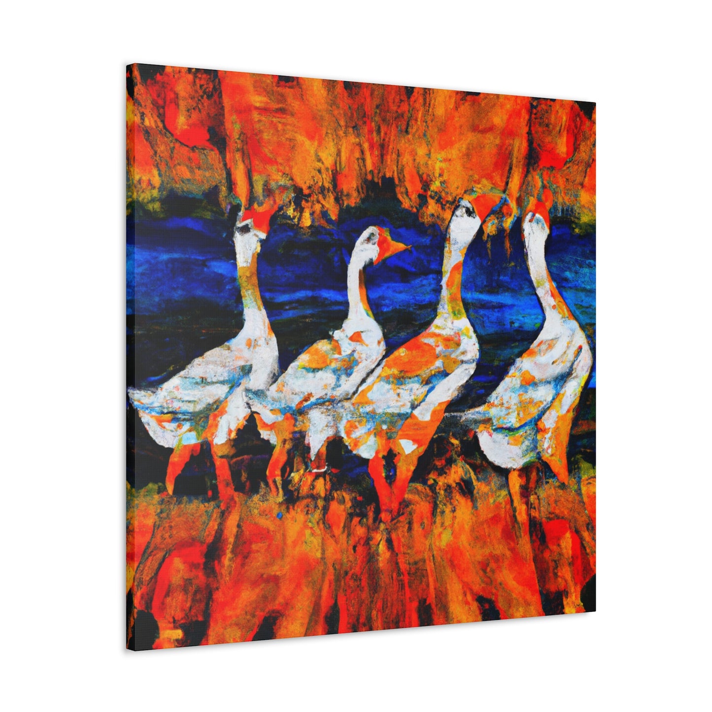 Geese in Flight Sky - Canvas