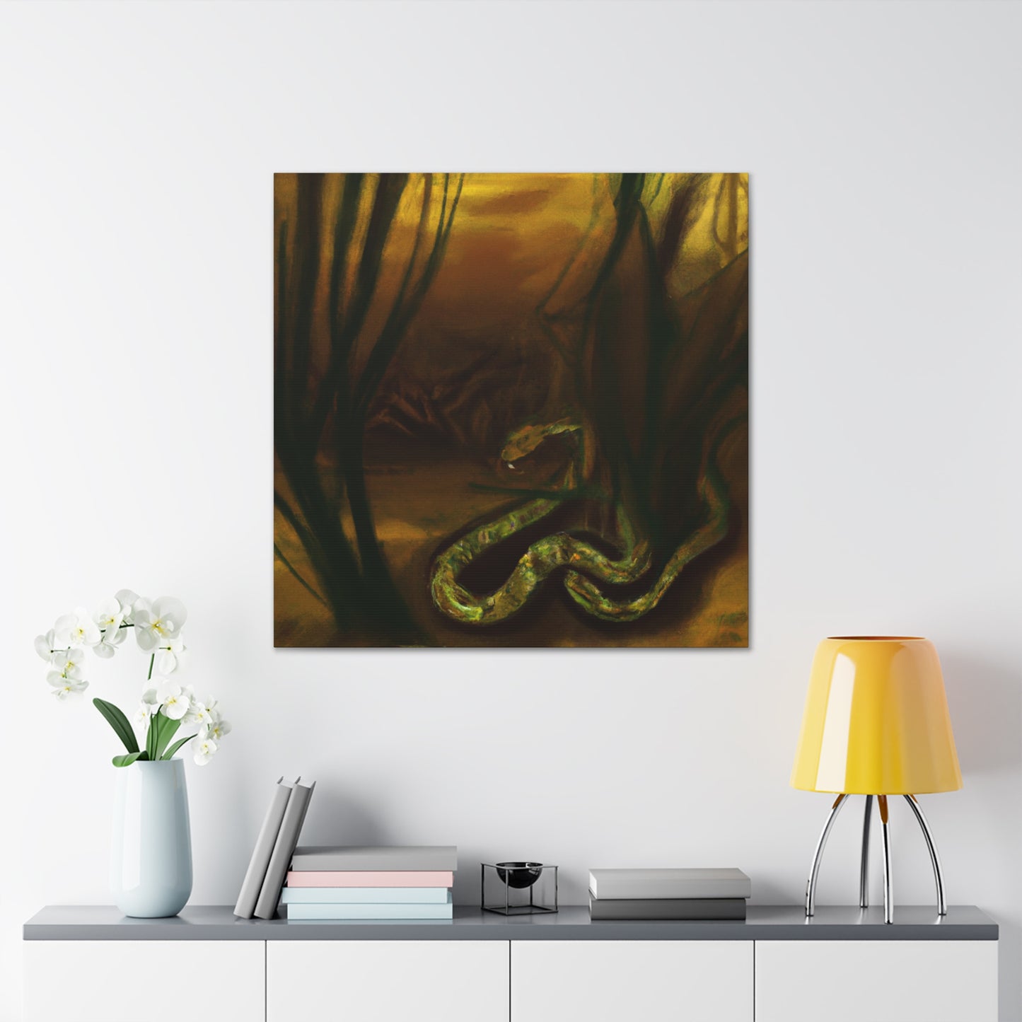 Pythonic Dreamscape Painting - Canvas