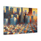 "Golden City Sunrise" - Canvas