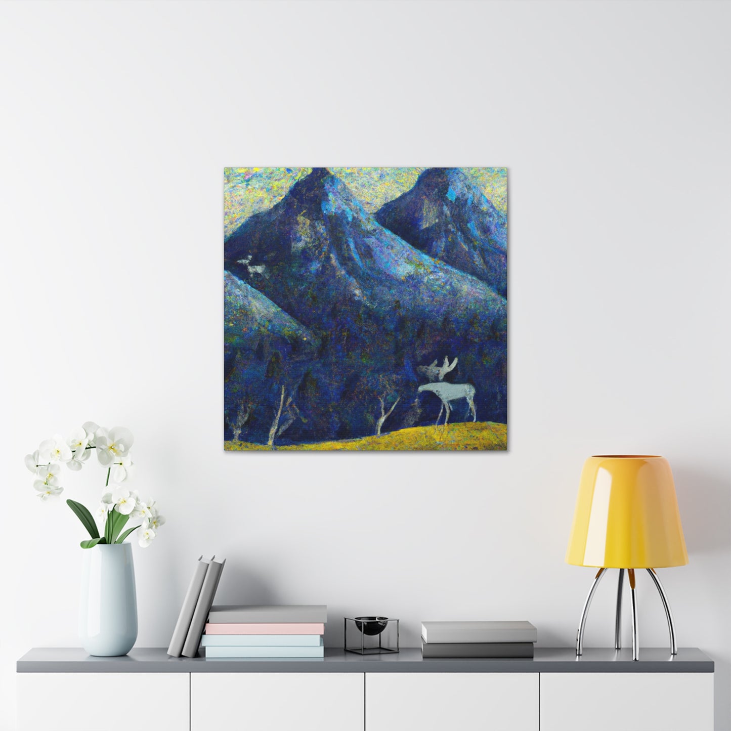 Moose Amidst Impressionism - Canvas