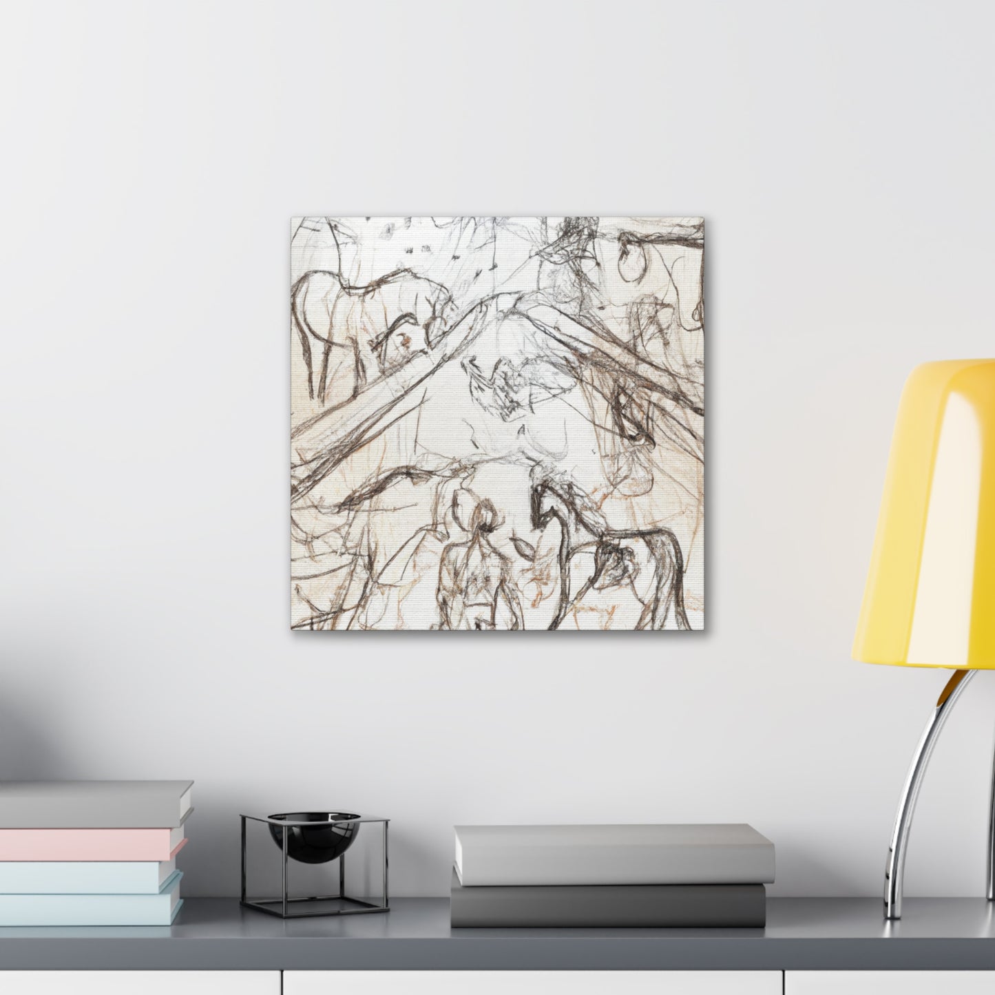 "Horses in Stilled Pastures" - Canvas